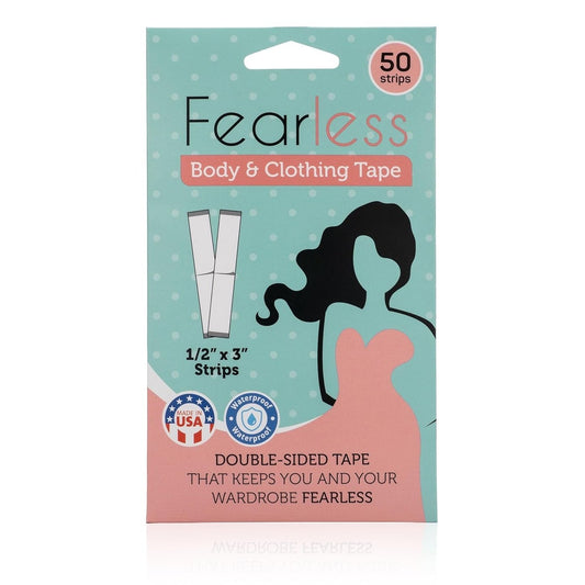 Fearless Tape - Womens Double Sided Tape for Clothing and Body, Transparent Clear Color for All.