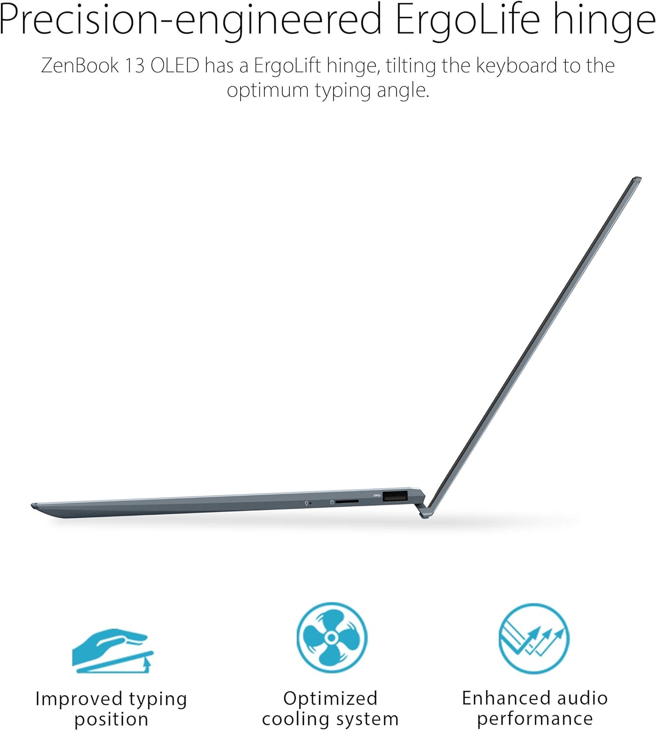 ASUS ZenBook 13 Ultra-Slim Laptop, 13.3 OLED NanoEdge, Intel Evo Platform i5-1135G7, 8GB LPDDR4X RAM, 256GB SSD, Thunderbolt 4, Wi-Fi 6, Windows 11 Home, AI Noise-Cancellation, Pine Grey, UX325EA-DH51