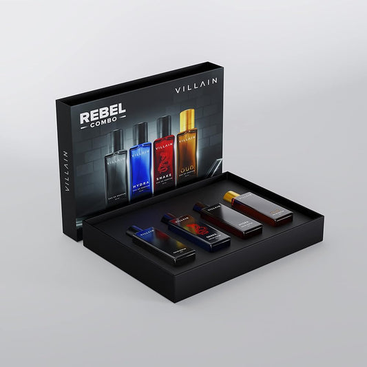 Villain Rebel Luxury Perfume Gift Set for Men 4x20 ML | Perfume with Long Lasting Fragrance | EDP