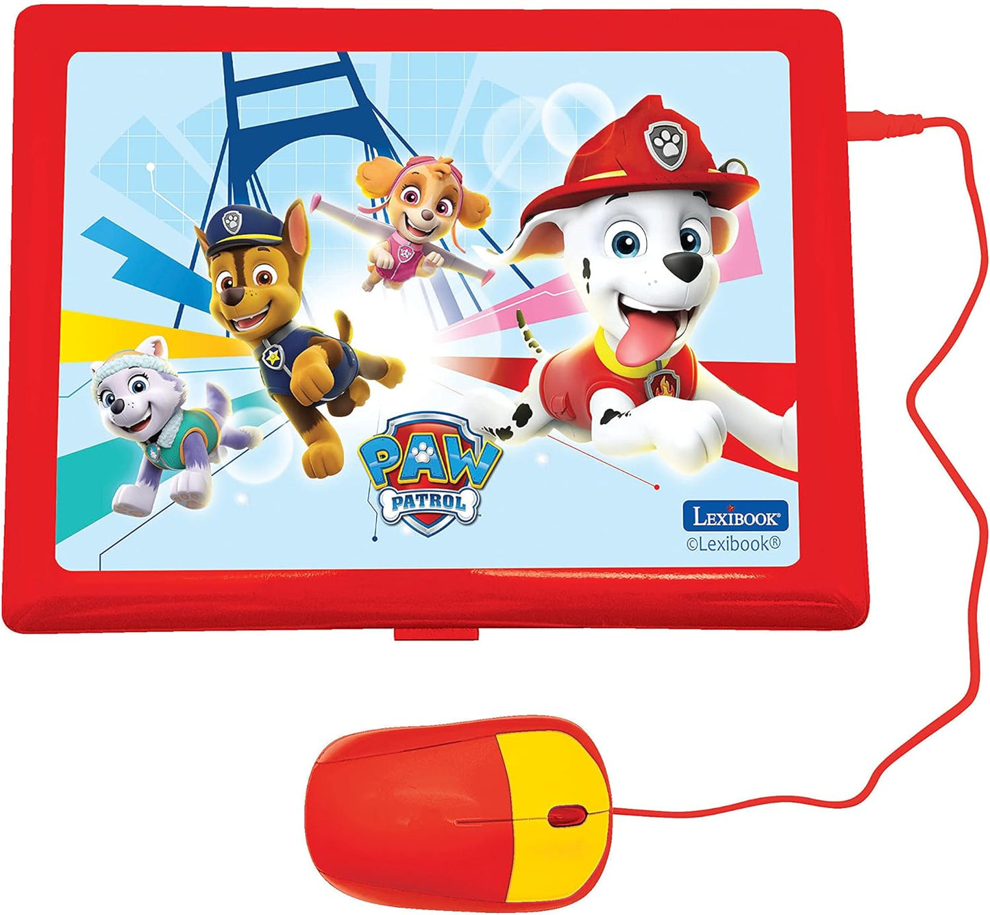 Lexibook - Educational and Bilingual Laptop French/English - Toy for Child Kid 124 Activities, Learn Play Games and Music with Paw Patrol - JC598i1